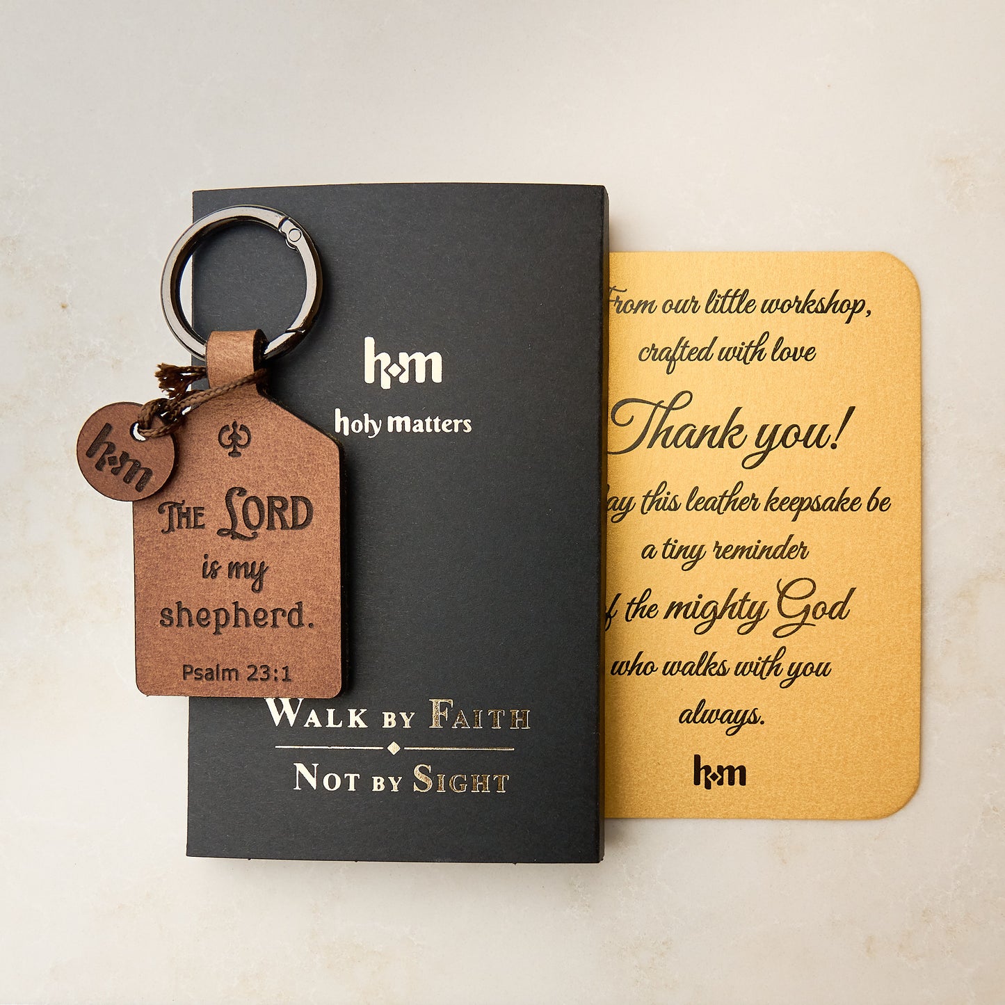 Holy Matters Leather Tag | Isaiah 41:10